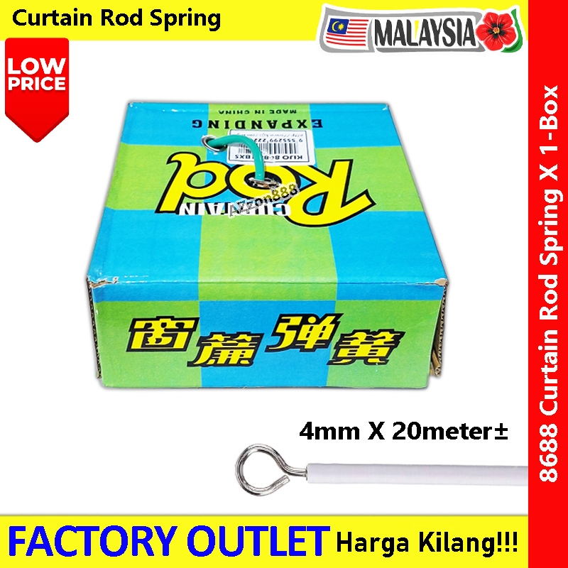 【4mmX20meter±】 Curtain Rod Expanding Spring Dawai Spring Langsir # ...