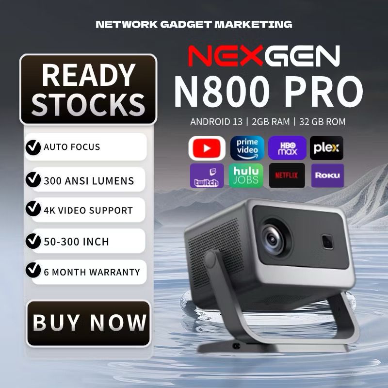 NexGen Portable Projector Bluetooth 5.0 Android system | Shopee Malaysia