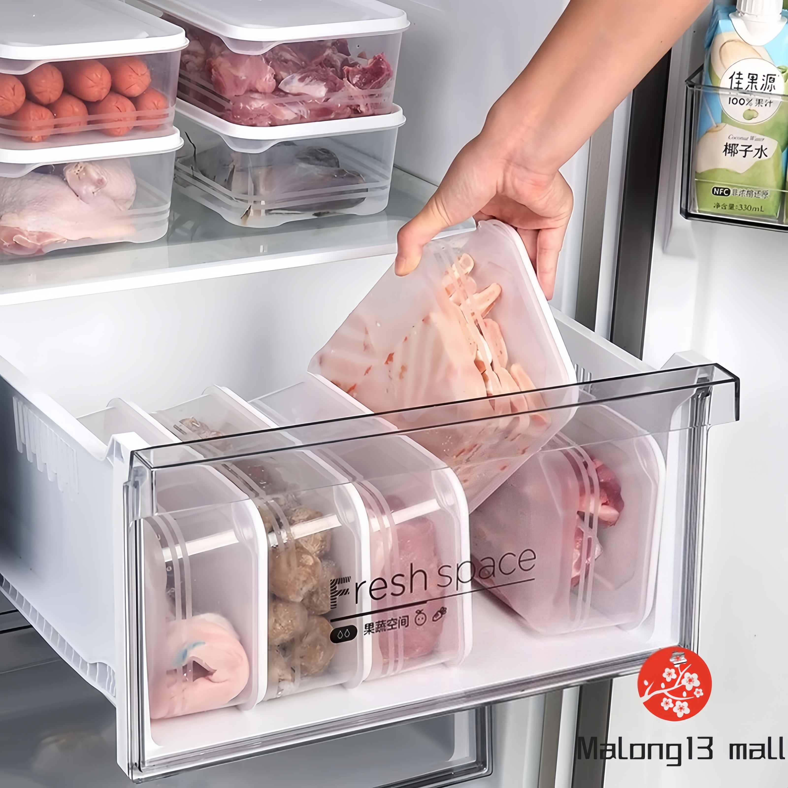Food Fresh Storage Box - Space-Saving, Transparent Sealed Refrigerator ...