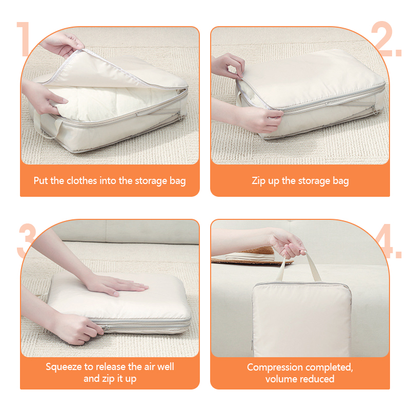 6-Piece Compression Packing Cubes Compressible & Water-Resistant Save ...