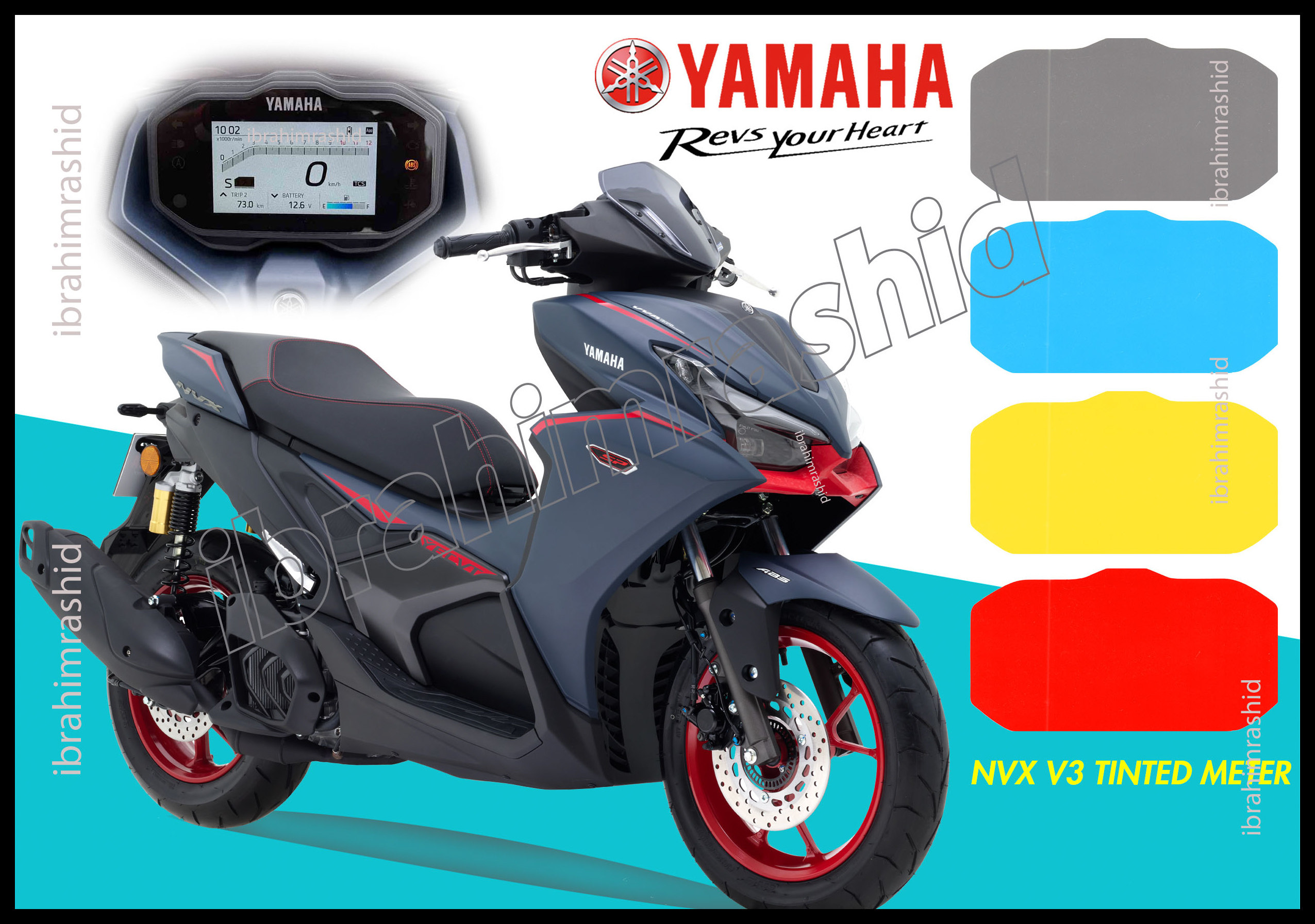 YAMAHA NVX V3 TINTED METER (YAMAHA NVX155 V3 METER TINTED) | Shopee ...