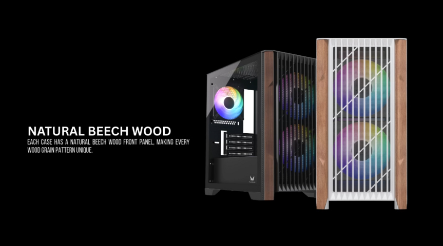 Invasion W-2000 Wood Front Panel M-ATX Gaming Casing -(Black/White ...