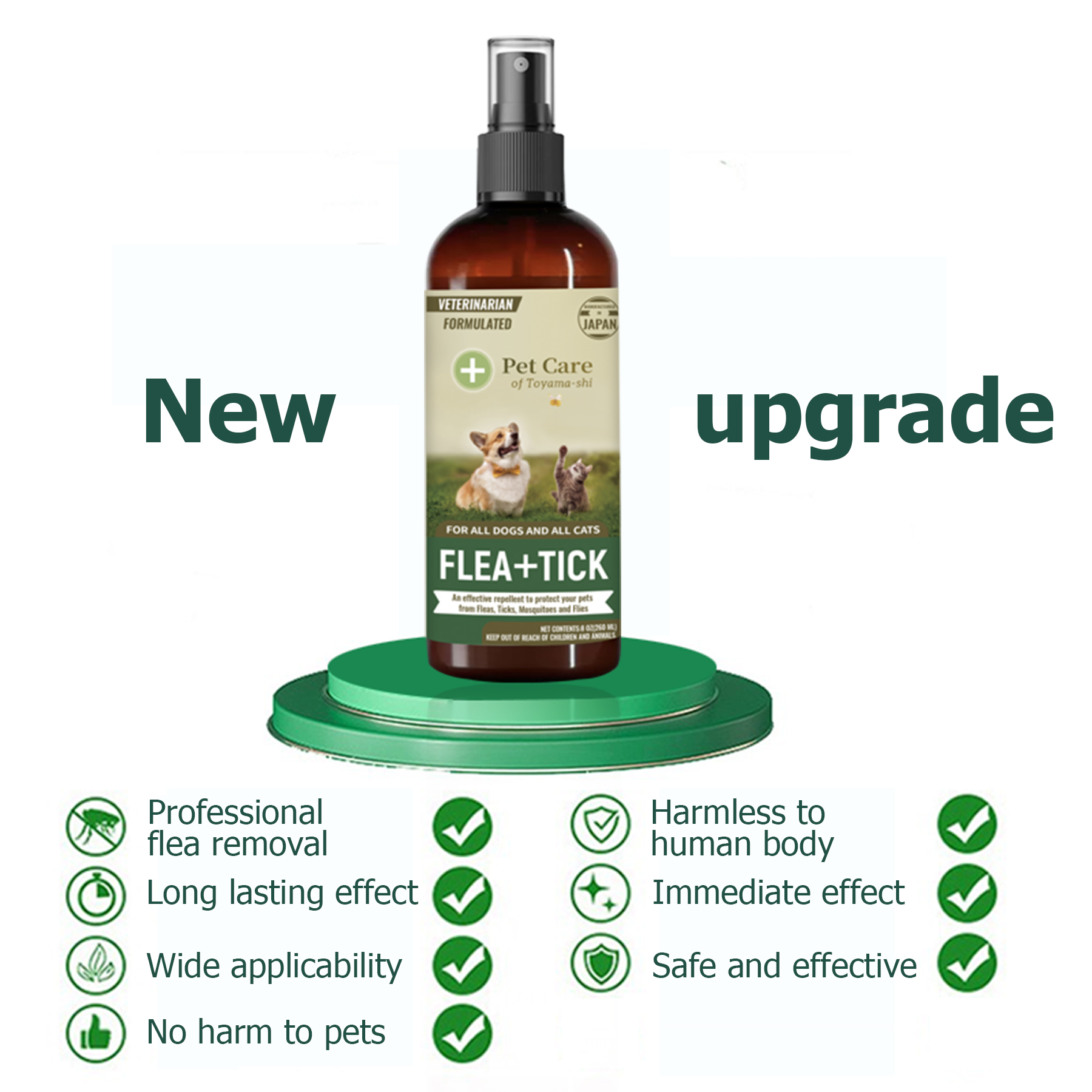 Crown Flea & Tick Killer Spray For Cat & Dog Cat Flea Spray Kutu Kucing ... - Flea Repellent For Cats That Protects Against Lyme Disease And Parasite Removal