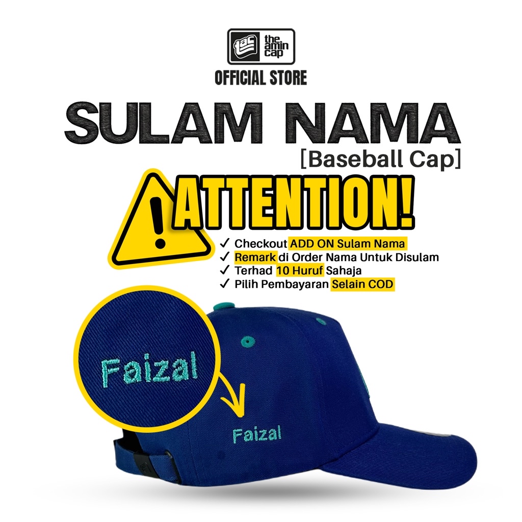 THE AMINCAP BASEBALL CAP PREMIUM QUALITY | Shopee Malaysia