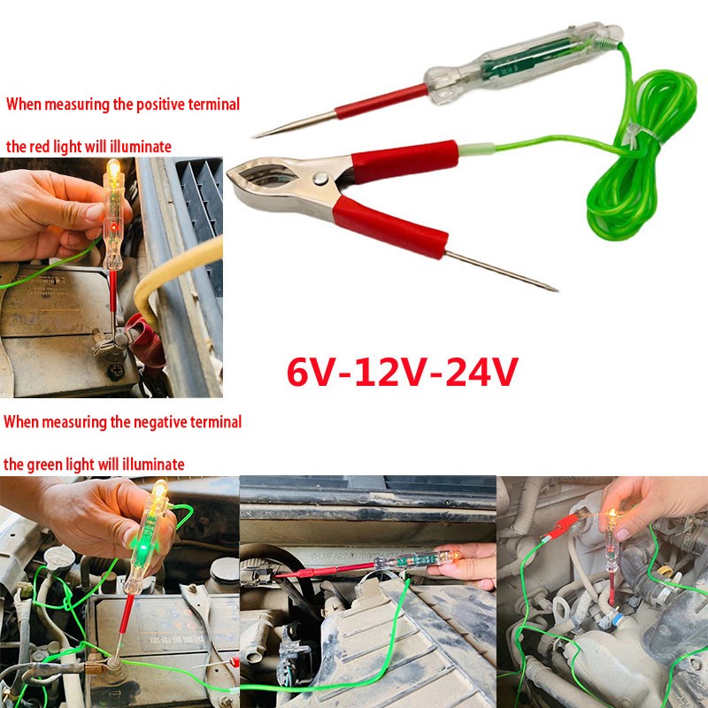 6-24V 4,5m Power Sonde Elektrische Circuit Tester Detector Professionele Auto Diagnostisch Hulpmiddel Met 14.8ft Kabel