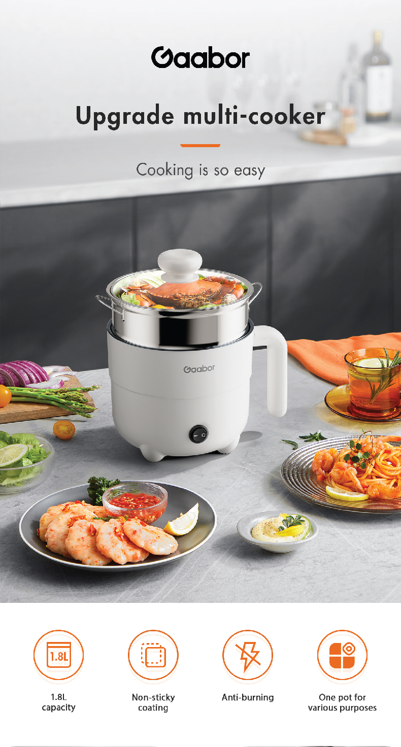 Gaabor Multi-Functional 1.8L Non-sticky Coating Cooker EC-18M01A ...