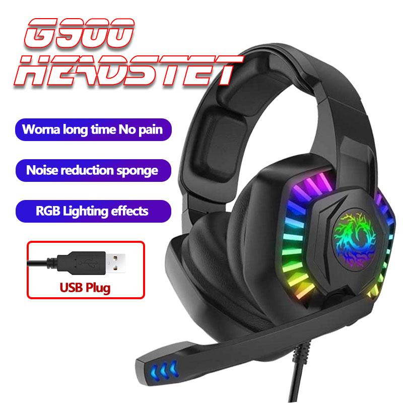 [Local Stock] Colorful Gaming Headphones RGB Wired Headset With Mic ...