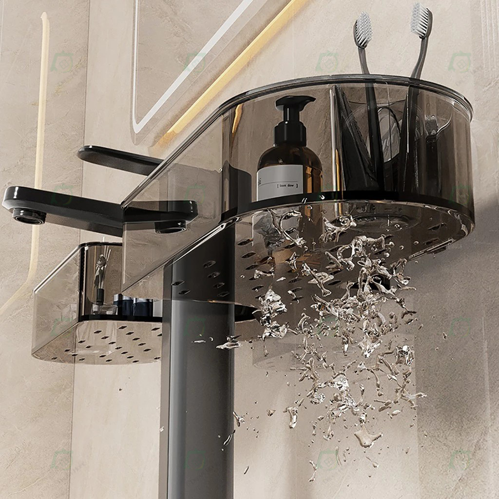 Suction Cup Rack Wash Basin Rack Wash Basin Bathroom Mirror Front Drain ...