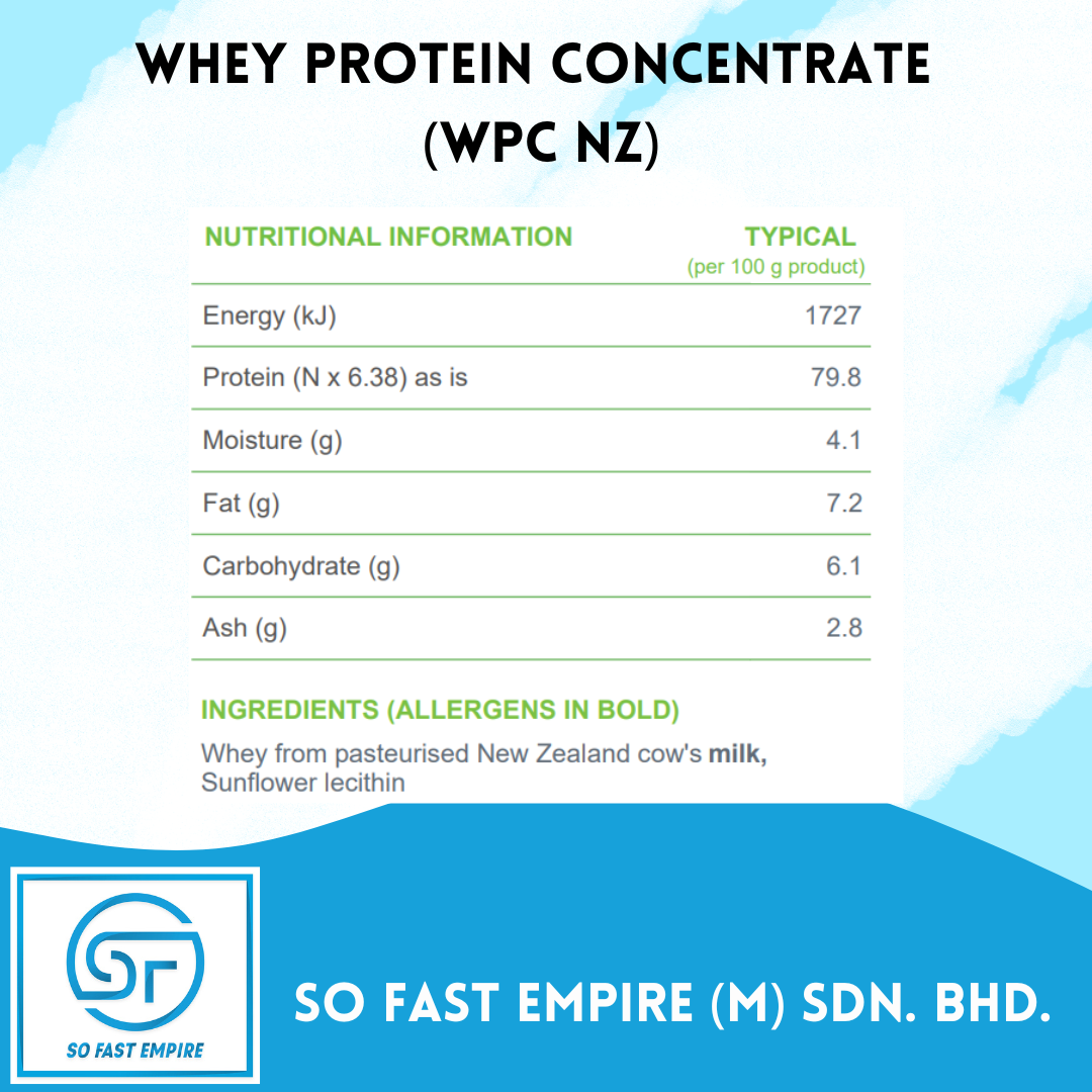 Pure Whey Protein Concentrate WPC NZ 1KG (No Scoop) HALAL | Shopee Malaysia