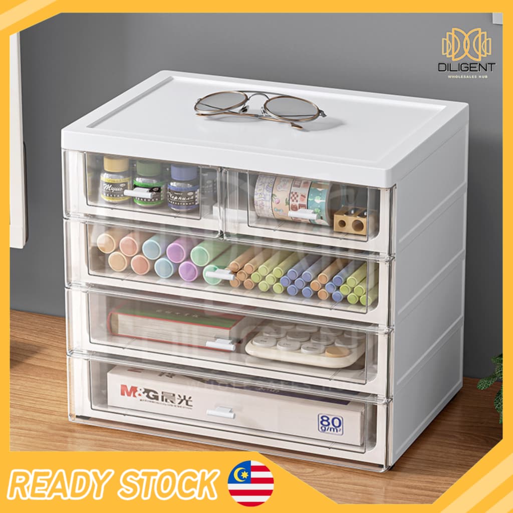 【D384】Multi-Layer Desktop Storage Box Large Capacity Drawer Type ...