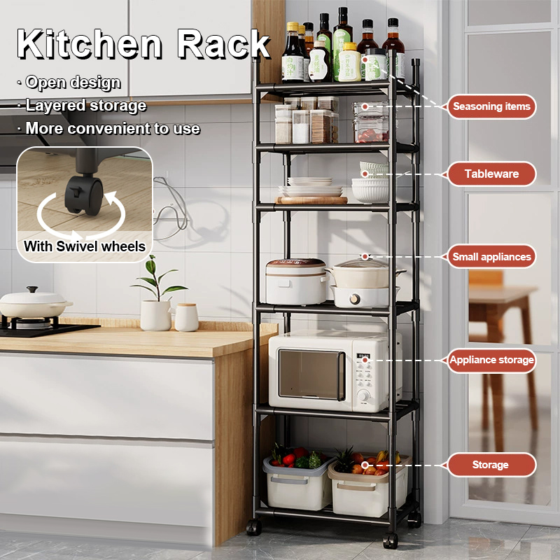 Steel Kitchen Pot Rack For Cookware Pans Microwave Rice Cooker With ...