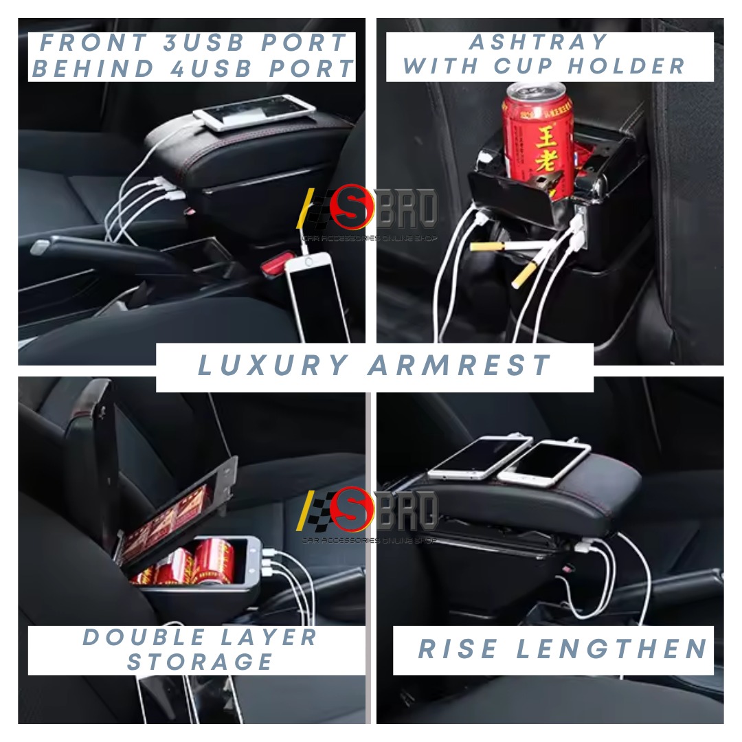 Car Arm Rest Armrest Console Box For Perodua Aruz /Axia / Alza / Viva ...