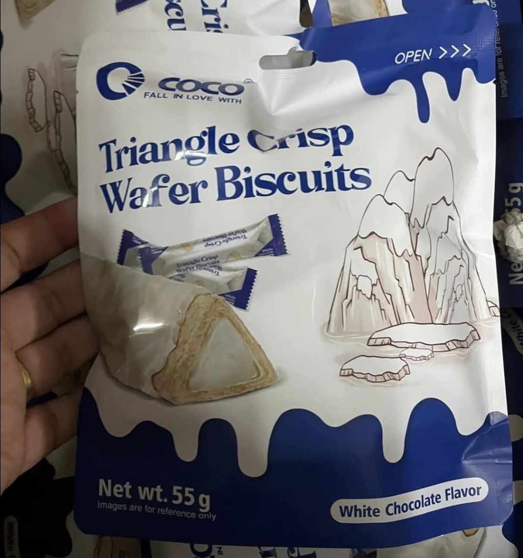 Coco Fall In Love With Triangle Crisp Wafer Biscuits [55g] Cocoa ...