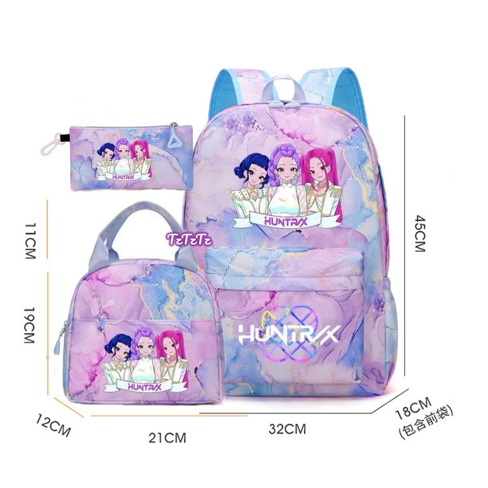 45cm 46cm Backpack Huntrix Kpop Demon Hunter Rumi beg sekolah Rendah ...