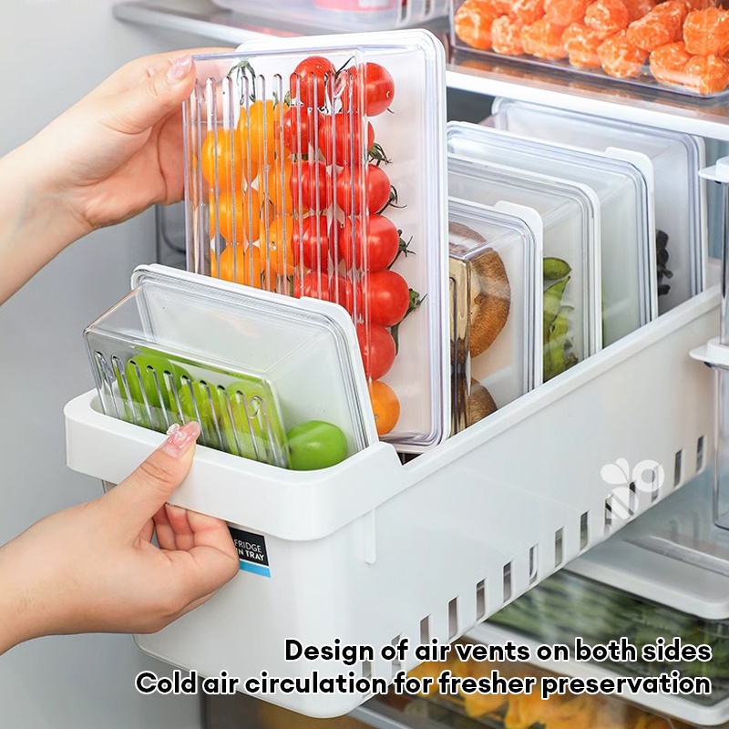 Freezer Storage Box Kitchen Freezing Organizer Refrigerator Fridge Food ...