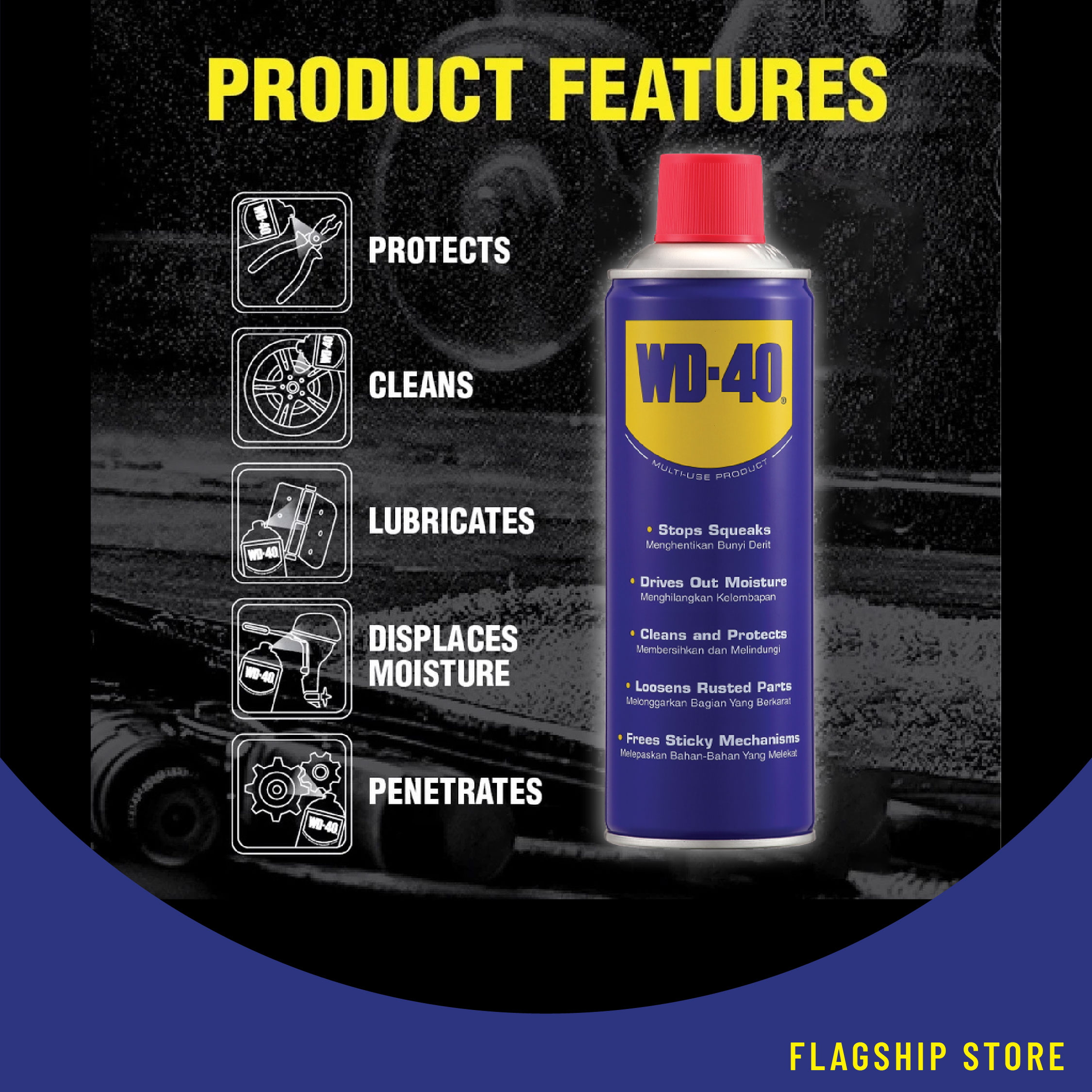 WD-40 Multi-Use Product Multi-Purpose Lubricant 382ml | Shopee Malaysia