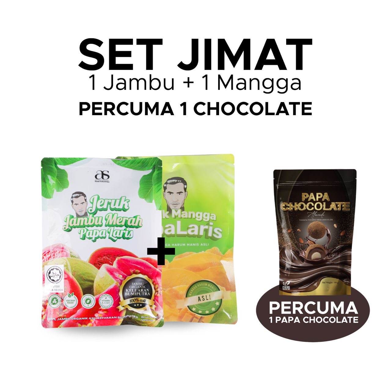SET JIMAT 1 JAMBU + 1 MANGGA (PERCUMA 1 PAPA CHOCOLATE) | Shopee Malaysia