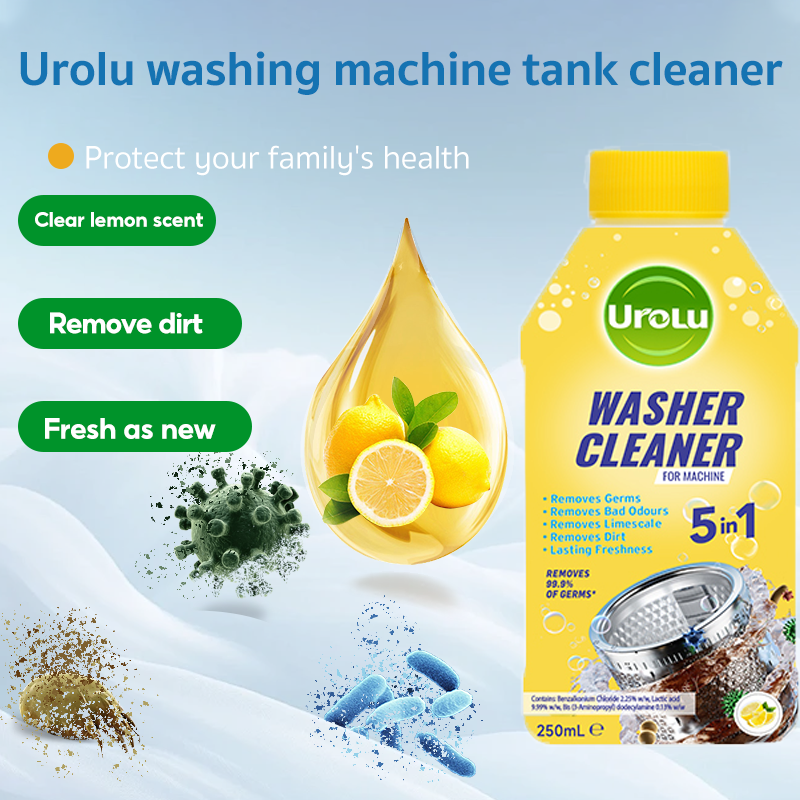 Urolu Lemon Washing Machine Cleaner 5in1 –Kills 99.9% of Germs Odor ...