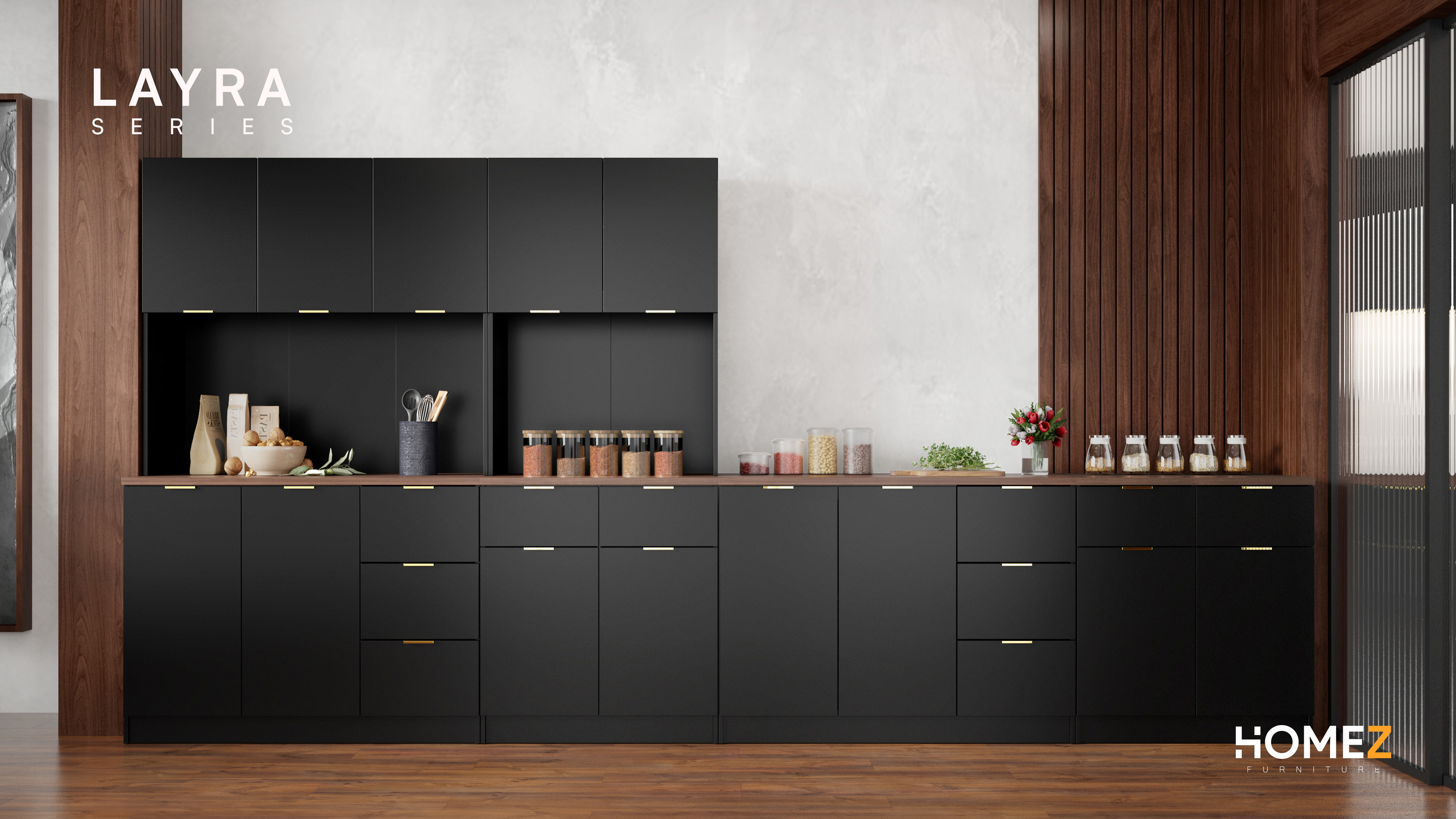 [FREE SHIPPING] KitchenZ Layra Series Melamine Kitchen Cabinet Soft ...