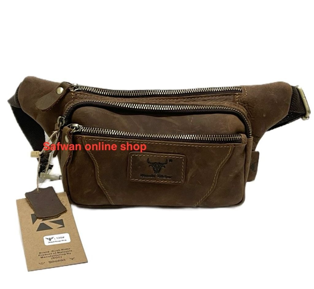 Rush Rider Original Cow Leather Waist Bag Pouch Bag Crossbody Bag Kulit ...