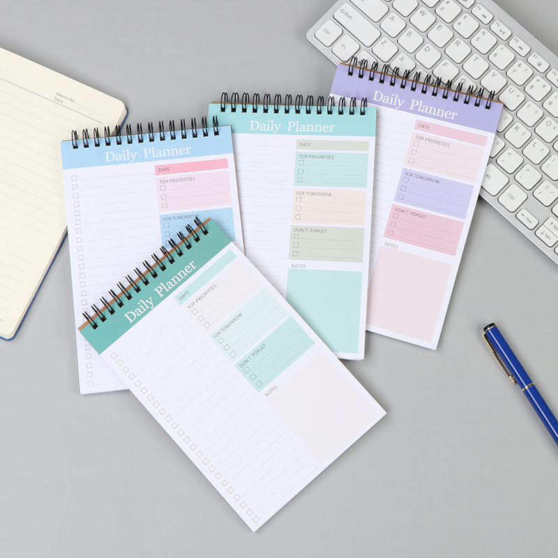1/5 Pack Daily Planners Teacher Schedule Spiral Notebooks School Office ...