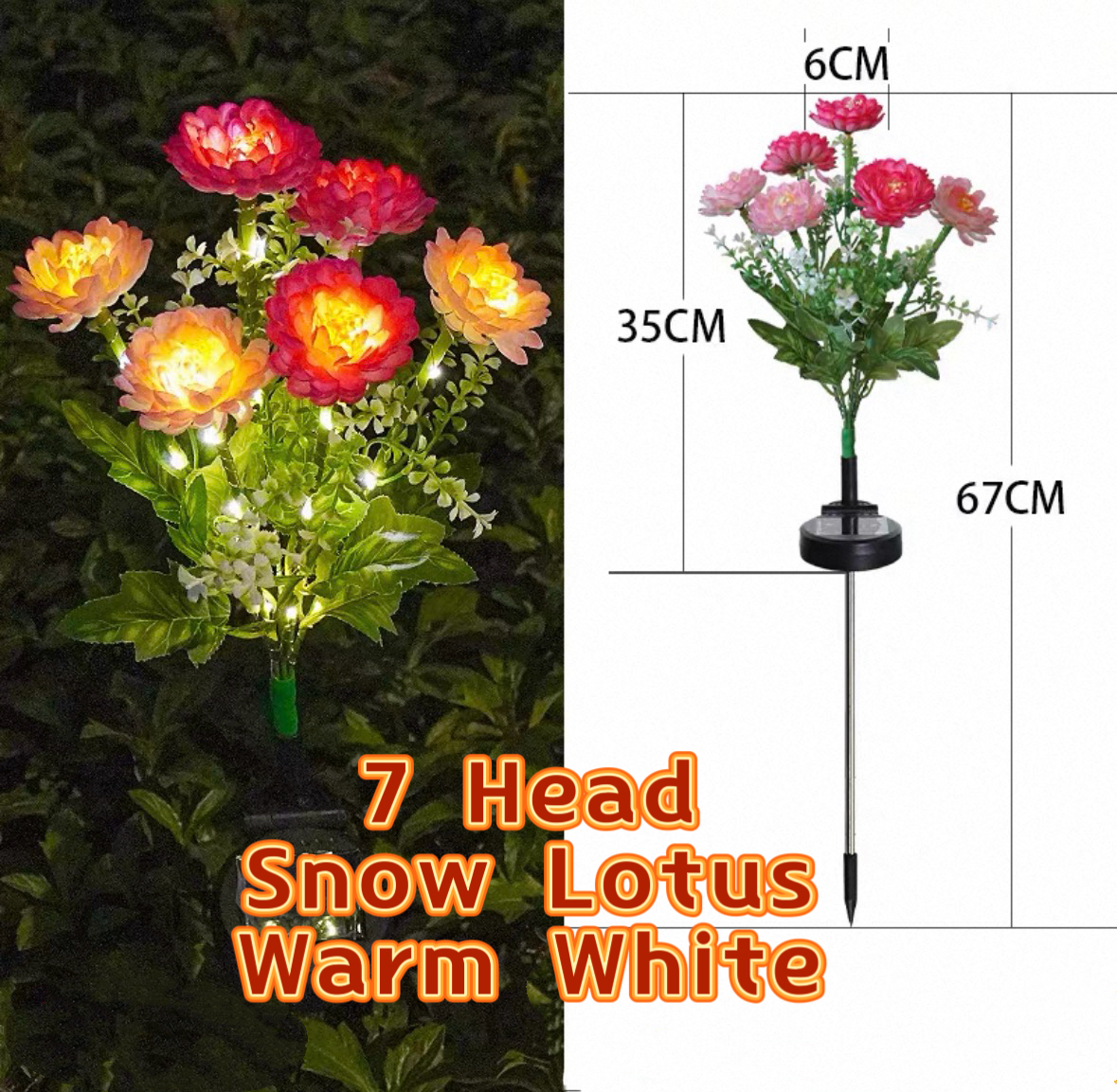 MG SOLAR Lampu Solar Bunga Raya Waterproof | Solar Flowers Light Hiasan ...