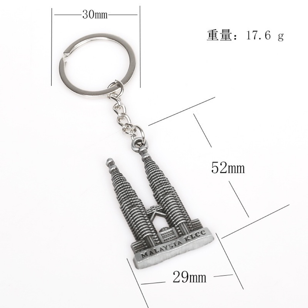 Creative Souvenir Keychain Malaysia Building Pendant Klcc Twin Tower ...