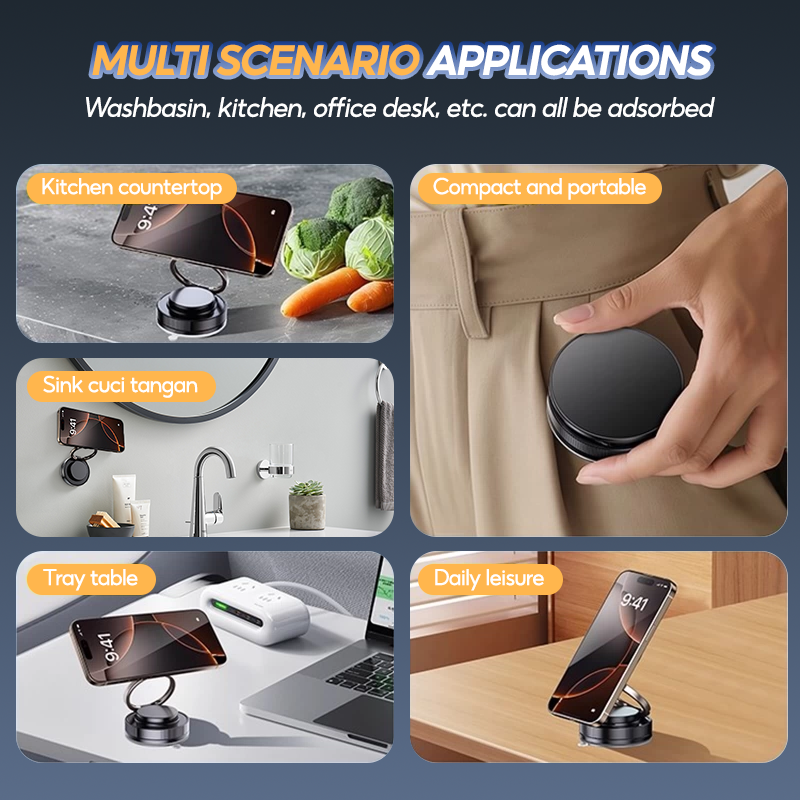 MODOFO 360° Rotating Magnetic Phone Holder Foldable & Retractable ...