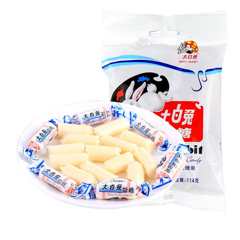 大白兔奶糖 114g White Rabbit Creamy Candy 114g 白兔糖 奶糖糖果 红豆奶糖 玉米味奶糖 酸奶味奶糖 清凉 ...