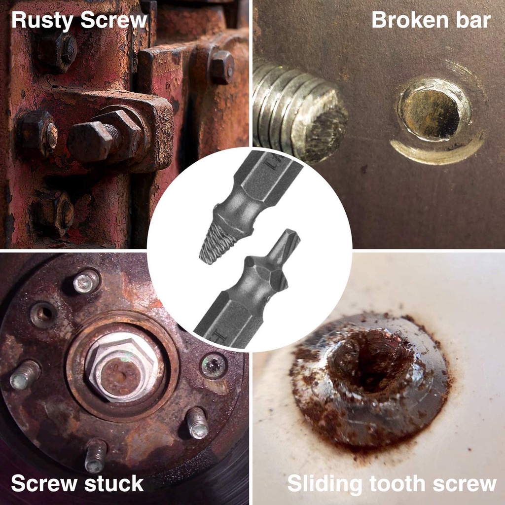 Merwin Damaged Screw Extractor Kit, Stripped Screw Extractor Set Easily ...