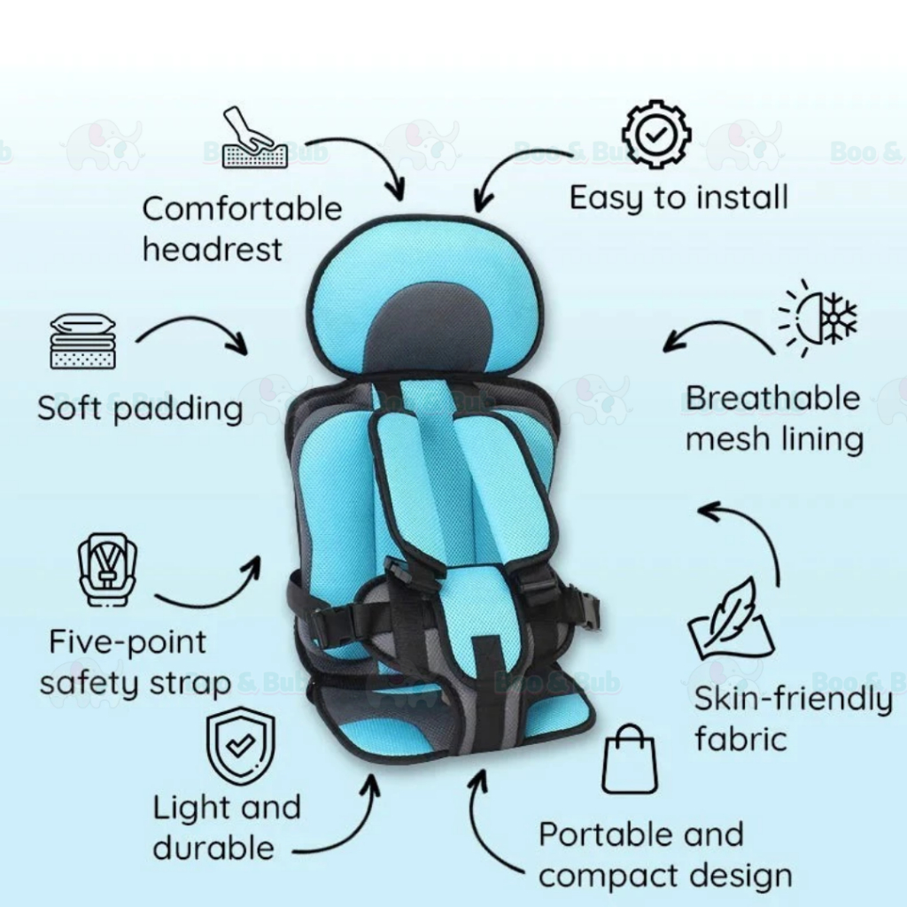 Boo&Bub Kids Portable Car Seat Car Safety Seat For Child Baby Portable ...