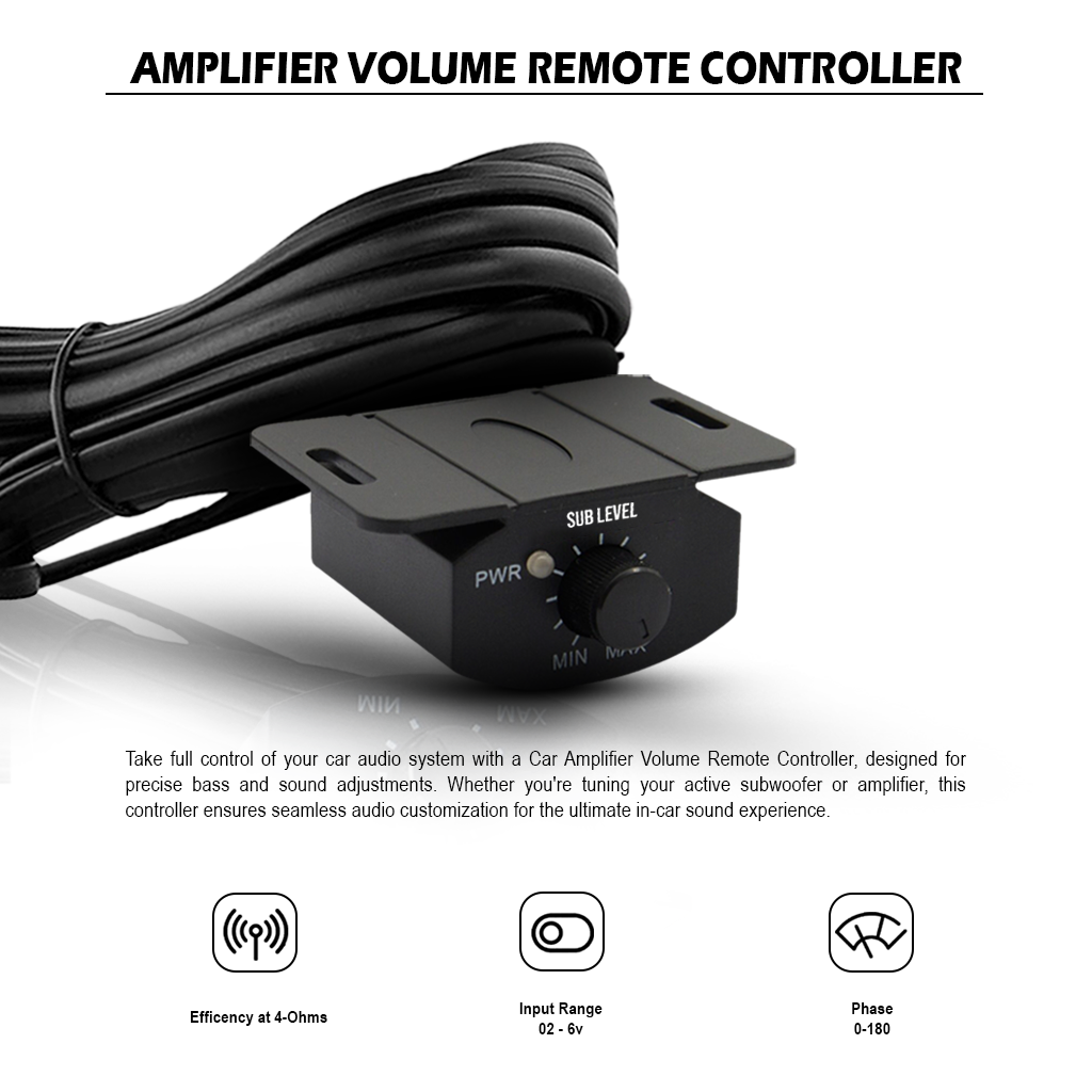 Volume Remote Controller Car Amplifier Bass Adjustment Active Subwoofer ...