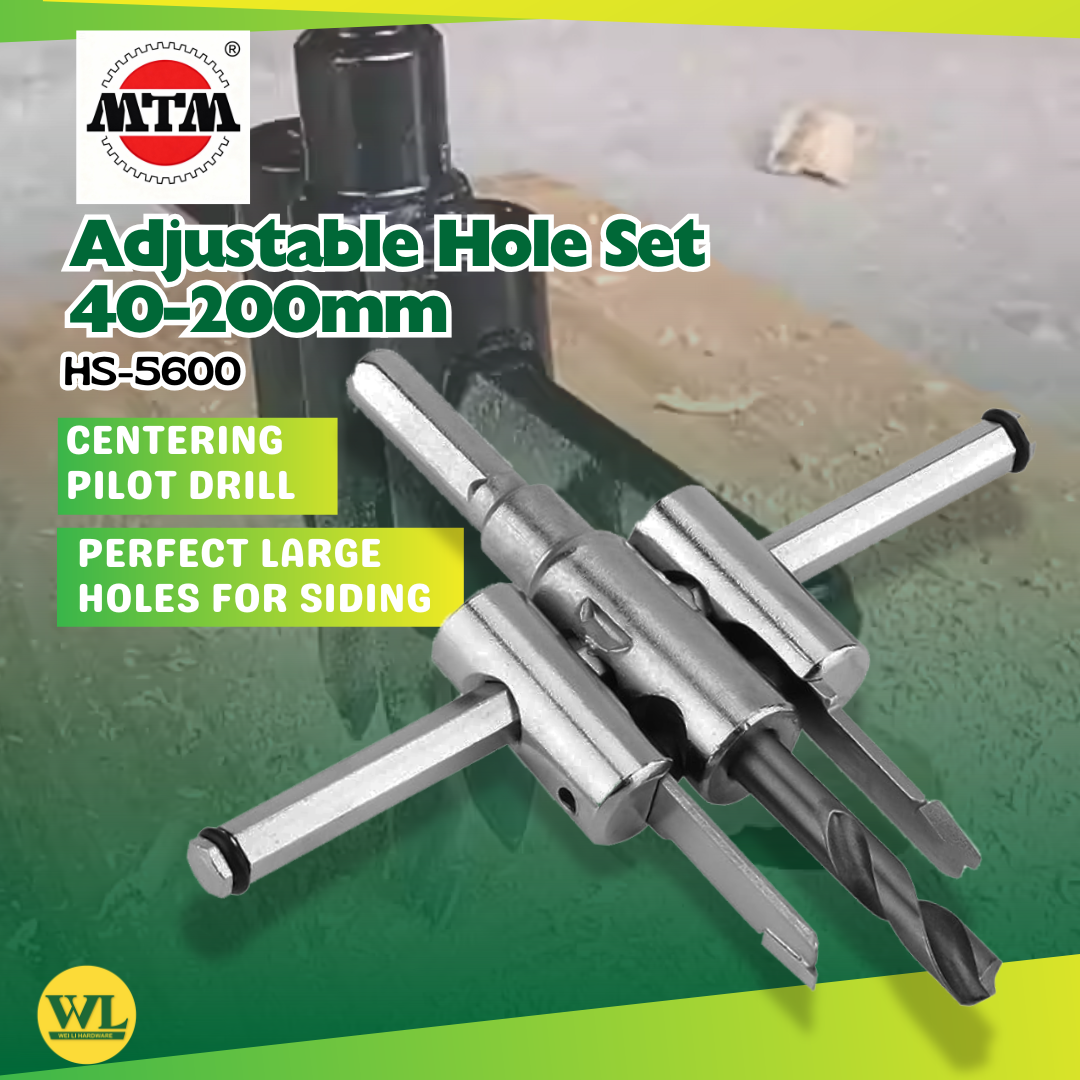 MTM 40-200mm Adjustable Hole Cutter Set MHA4180 For Fiber Cement ...