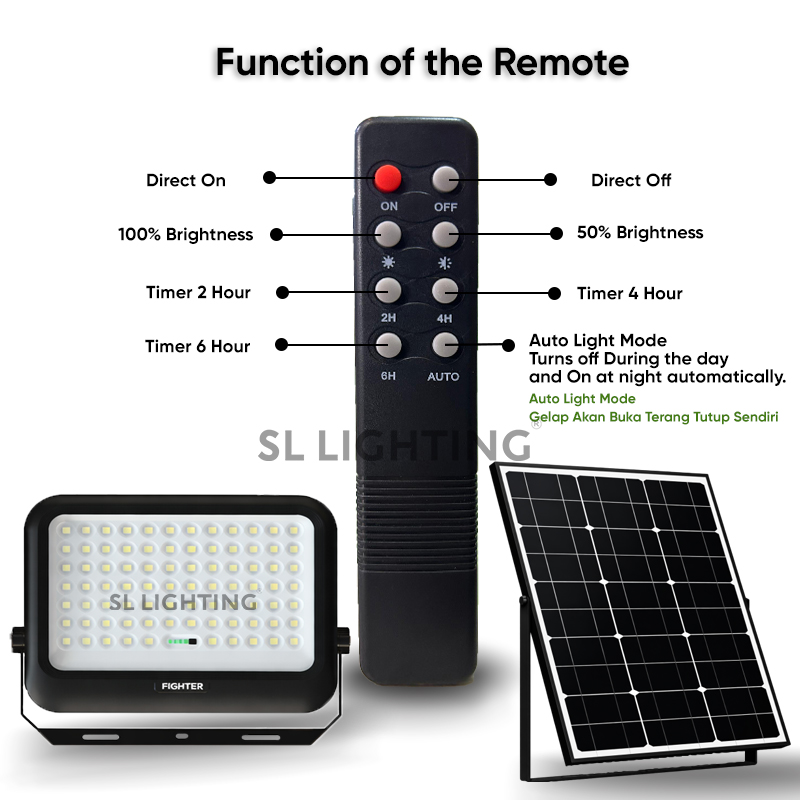 【Super Bright】Fighter 200W 400W 600W 800W Solar LED Flood Light Outdoor ...