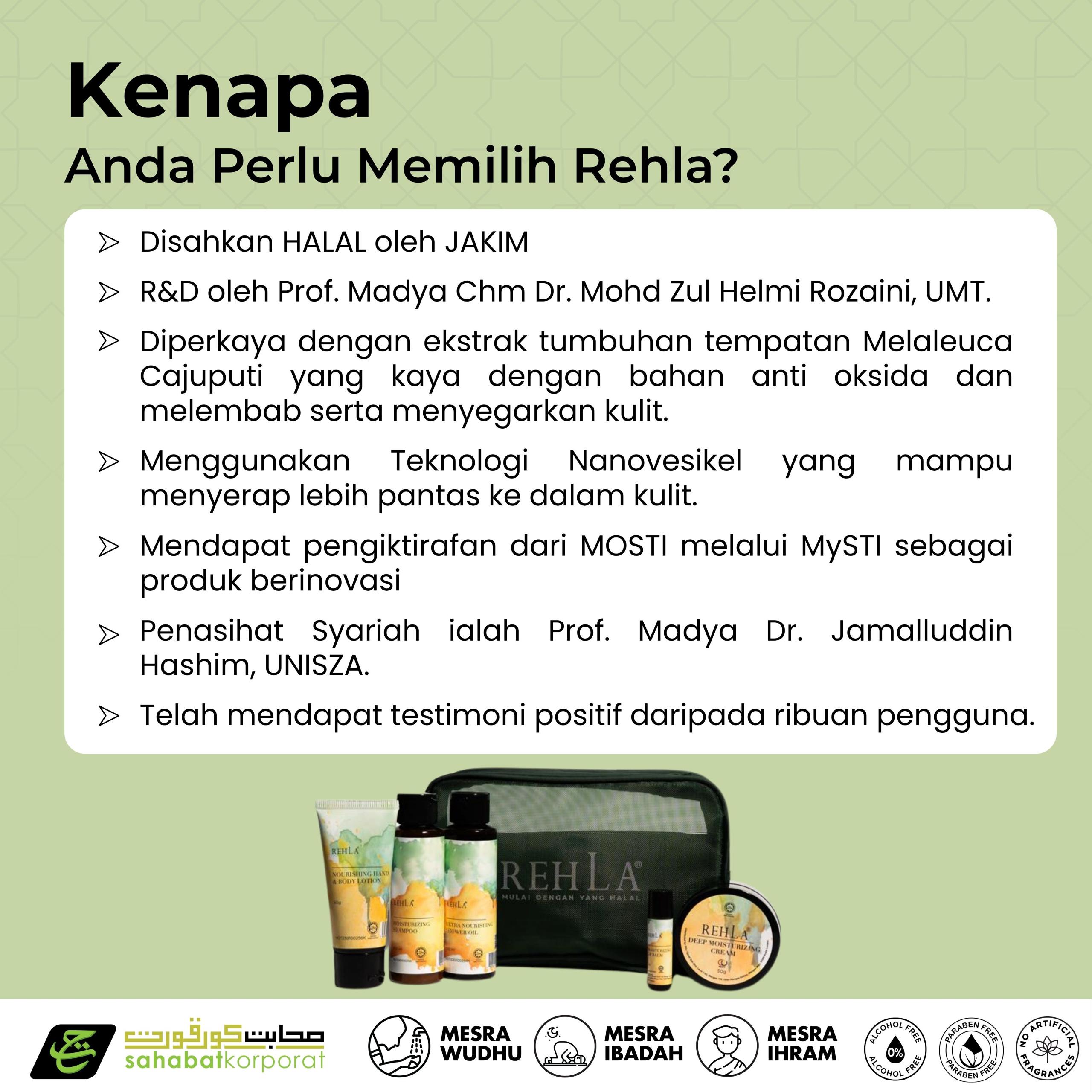REHLA Bodycare Kit Umrah Hajj Sah Ihram, Essential Travel Kit | Shopee ...