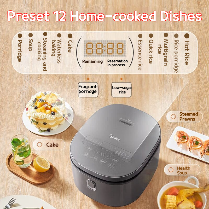 Midea 4L Low Sugar Rice Cooker Midea 3L Capacity Multifunctional ...