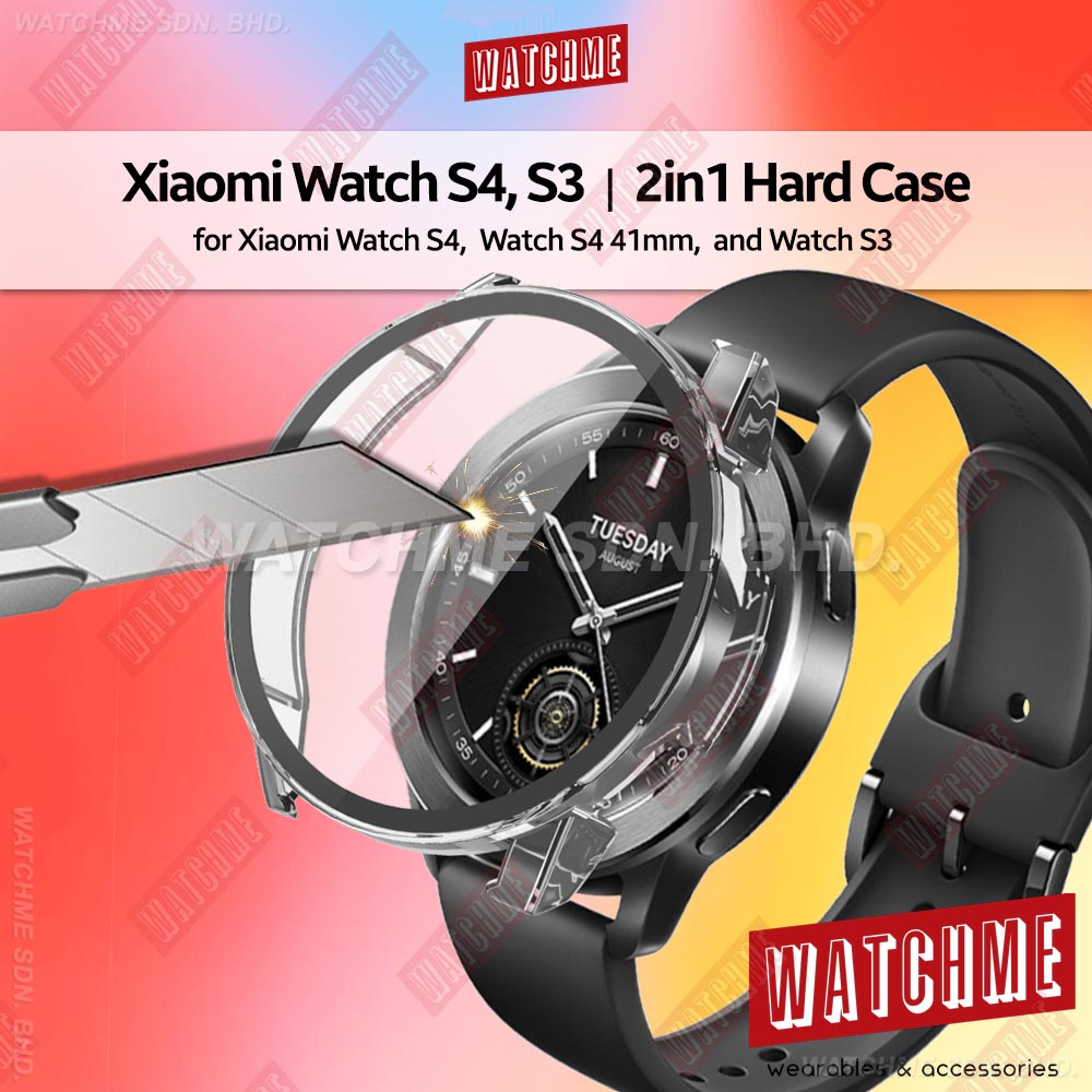 Xiaomi Watch S3 S4 Protector Case, 2in1 Hard Casing With PC Glass ...