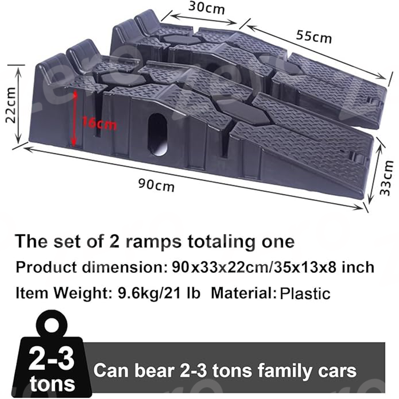 Car Ramps 5 Ton car ramps Heavy Duty Plastic Rubber Height Ramp Truck ...