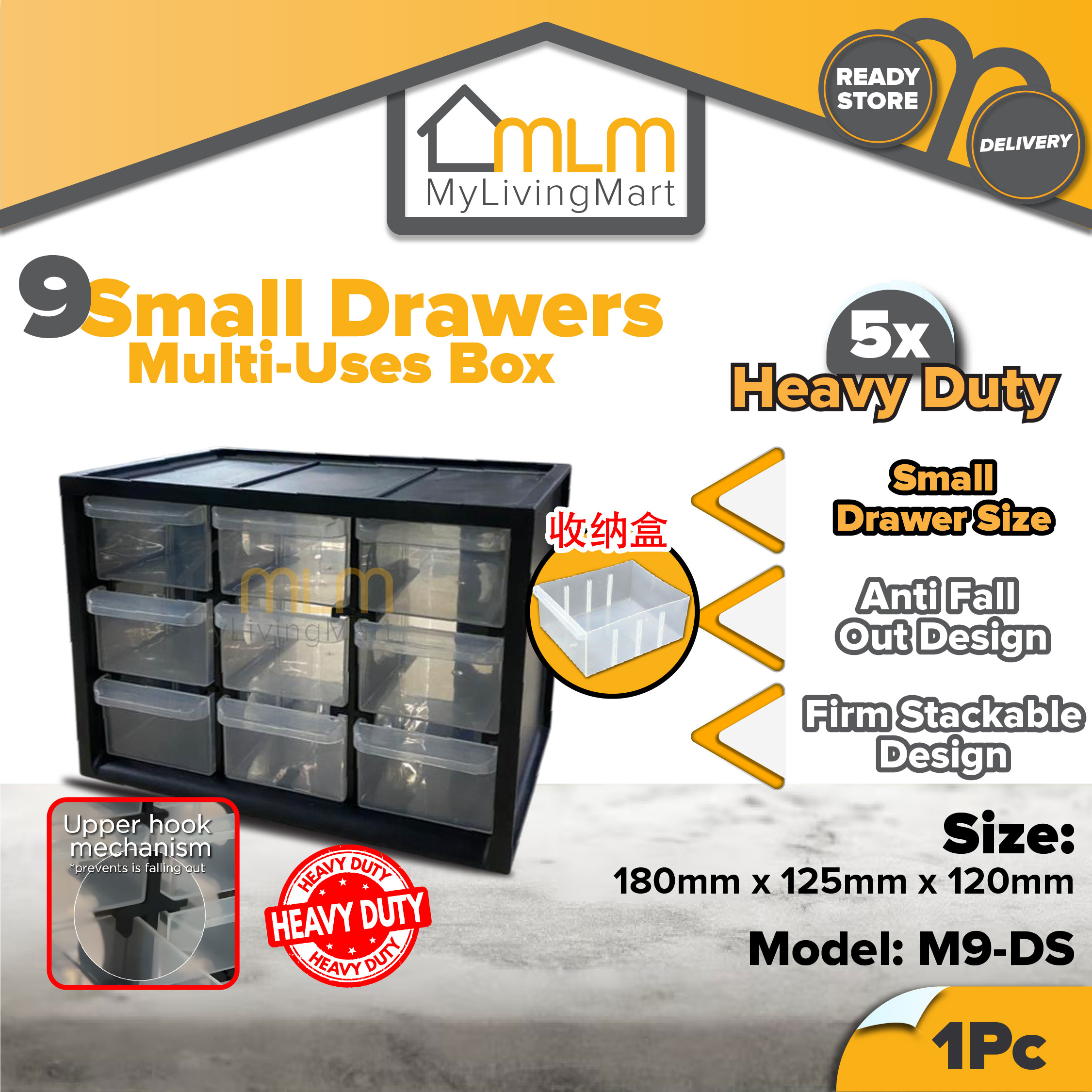 9 Multi Compartment Accessories Mini Small Drawers Container Organizer ...