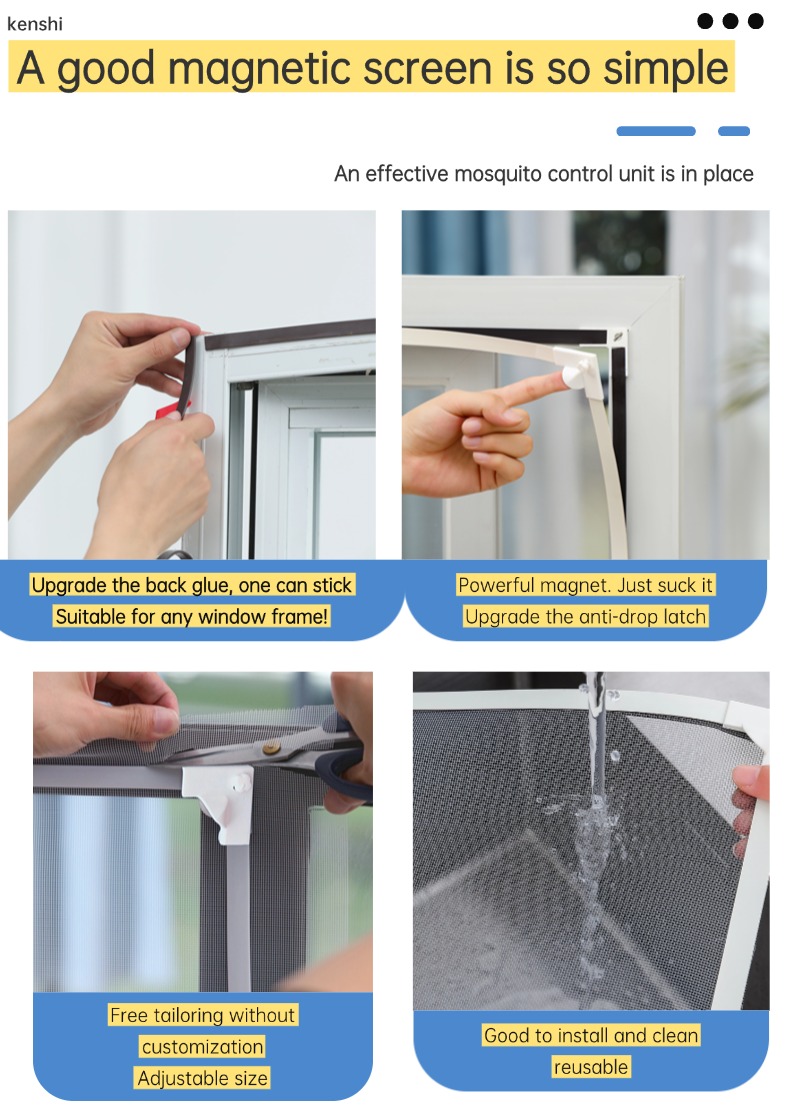Can be tailored (DIY) Magnetic Mosquito Net Magnetic Insect Screen ...