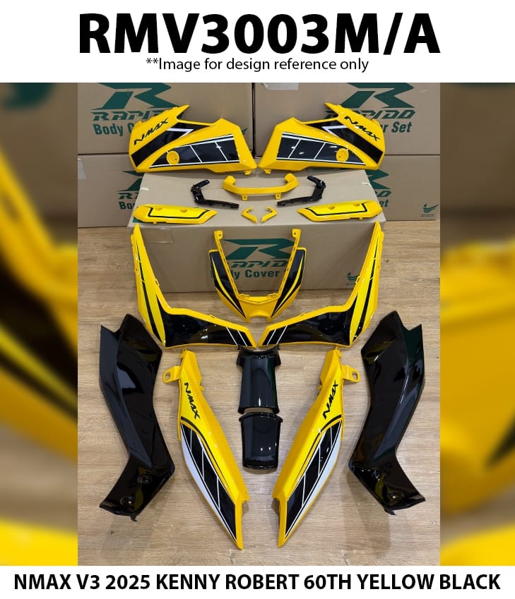 Body Cover Set Rapido Yamaha NMAX V3 TURBO 2025 KENNY ROBERT 60TH RED ...