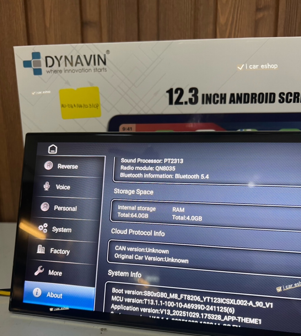 Dynavin 🇩🇪 12.3”inch 4+64gb slim aluminum panel 2k screen android ...