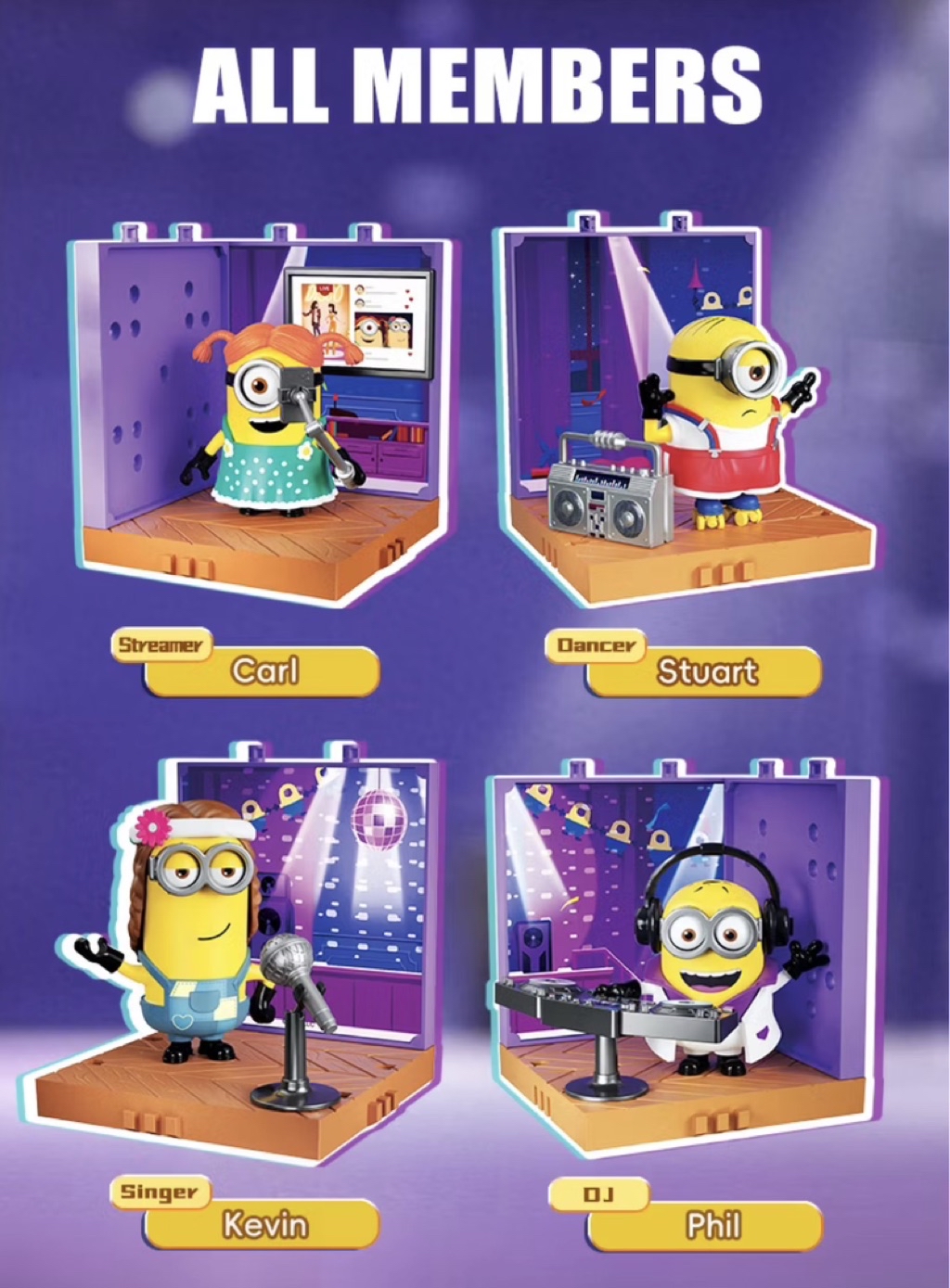 Blokees Bruco Building Block Minions Stuart Kevin Otto Bob Models Kits ...