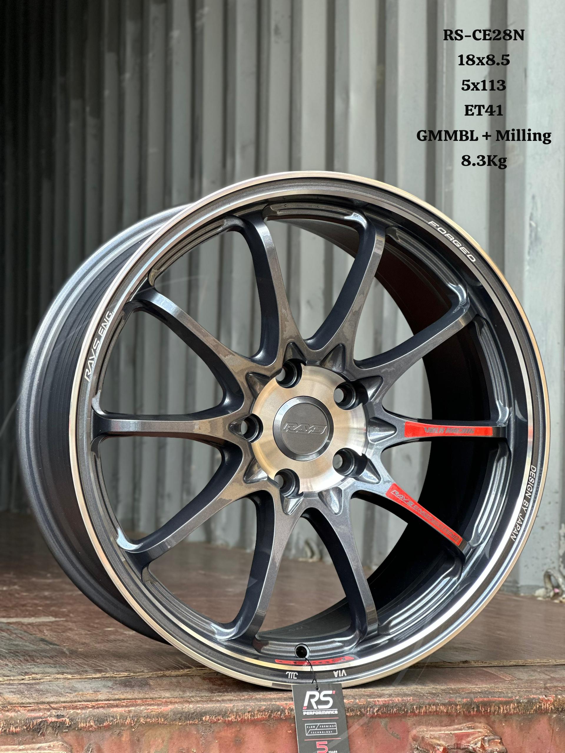 RS-CE28N RS PERFORMANCE 18INCH 18X8.5/18X9/18X9.5 FLOW FORMING NEW RIM ...