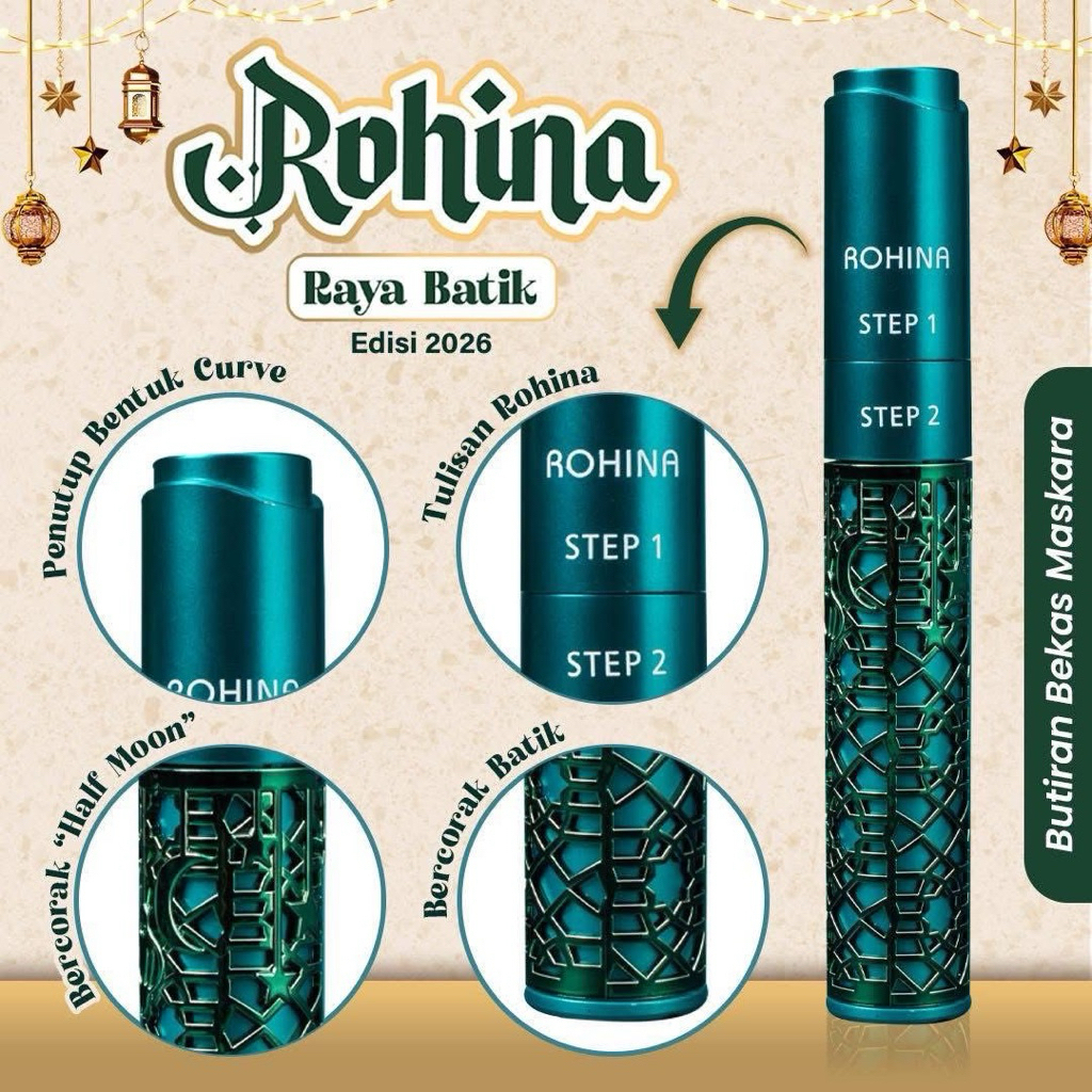 Rohina Mascara Raya Batik Edition 2026 Two Step Maskara Celak Bulu Mata ...