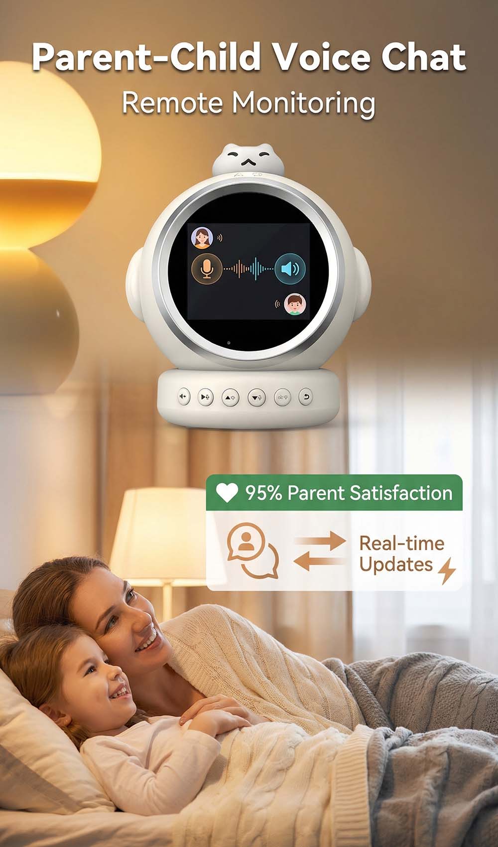 Ai Smart Alarm Clock l Smart Table Clock l Voice Activate Alarm Clock l ...