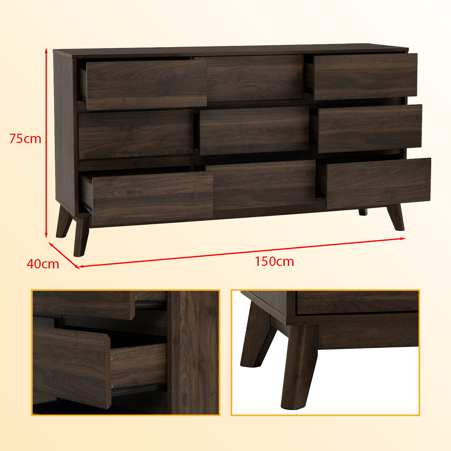 HOMATRIX Chest Drawer Cabinet Living Room Storage Cabinet Kabinet Laci ...