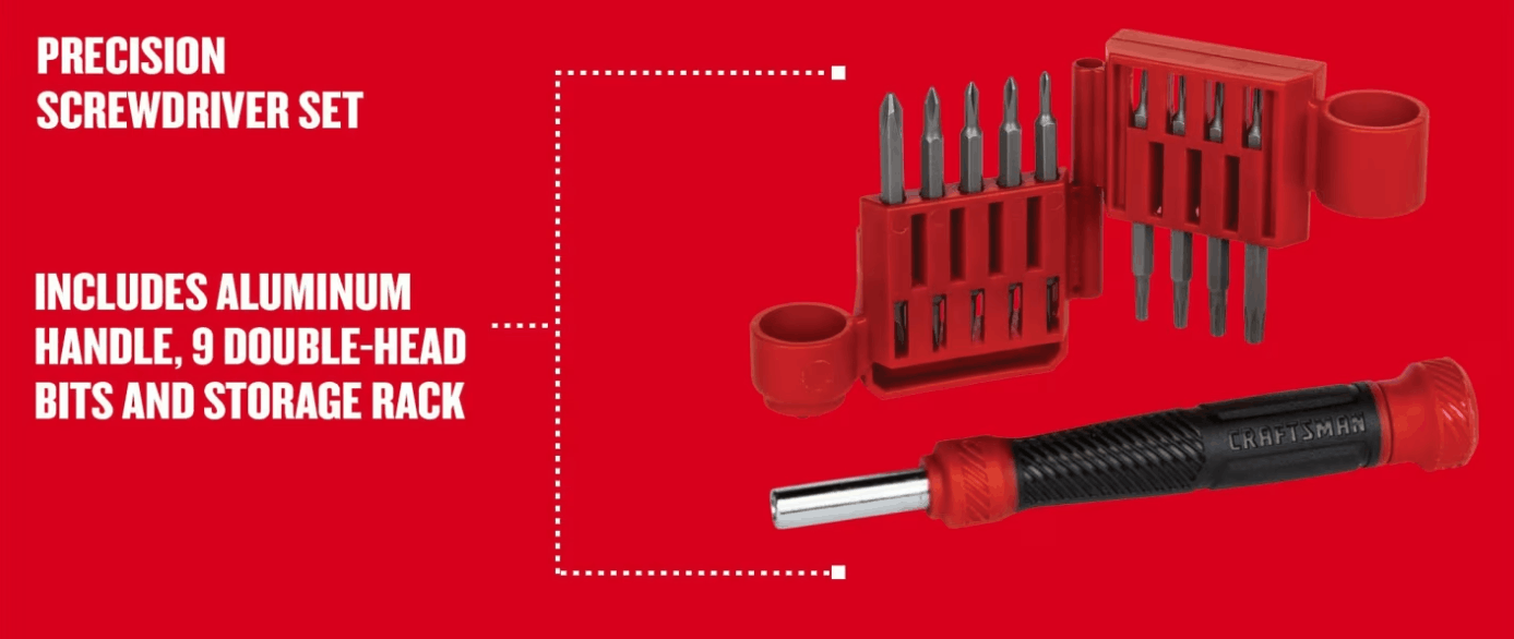 CRAFTSMAN 18-in-1 Precision Multi-Bit Screwdriver Set CMHT68005 Pemutar ...