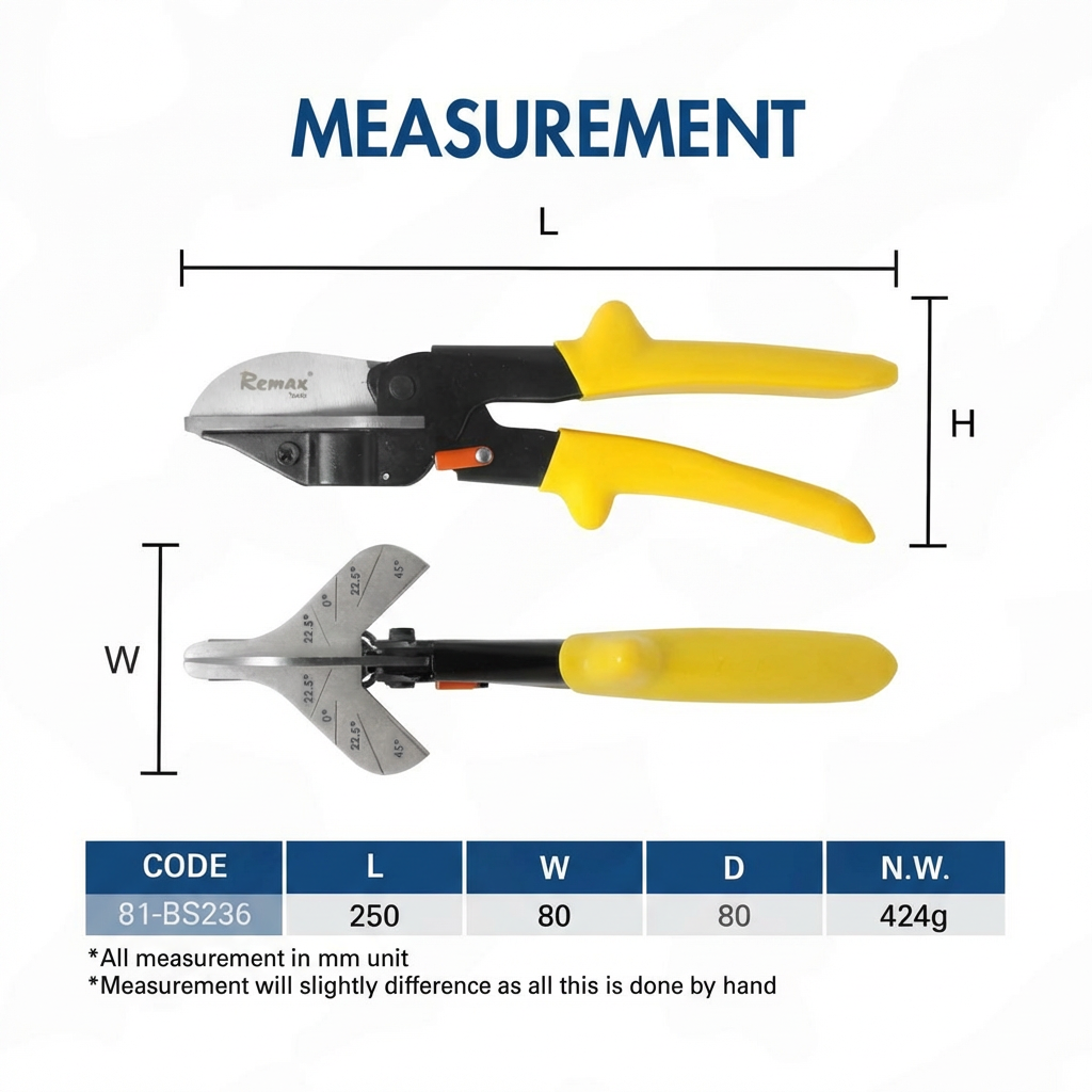Remax MULTI-FUNCTION MITER ANGLE SHEAR Angle Mitre Siding Wire Duct ...