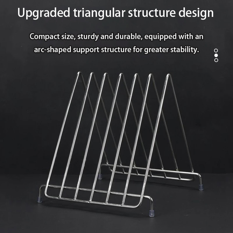(6 Divider)Stainless Steel Chopping Board Rack Rak Papan Pemotong ...
